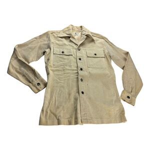 Mens Shops Shirt Small‎ Brown Shacket Corduroy Cotton Flap Pockets Western